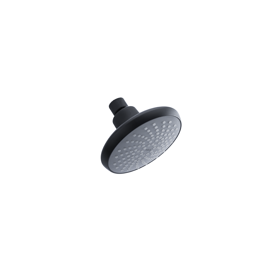 MILA Premier (Black and Grey) Shower Head - MSXX0001GY, Shower Head surface, Single Function, Grey Head with Chrome Back, Single flow